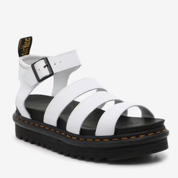 Dr. Martens Blaire Platform Sandal Leather Ankle Strap Buckle Bulky Scrappy - Picture 16 of 16